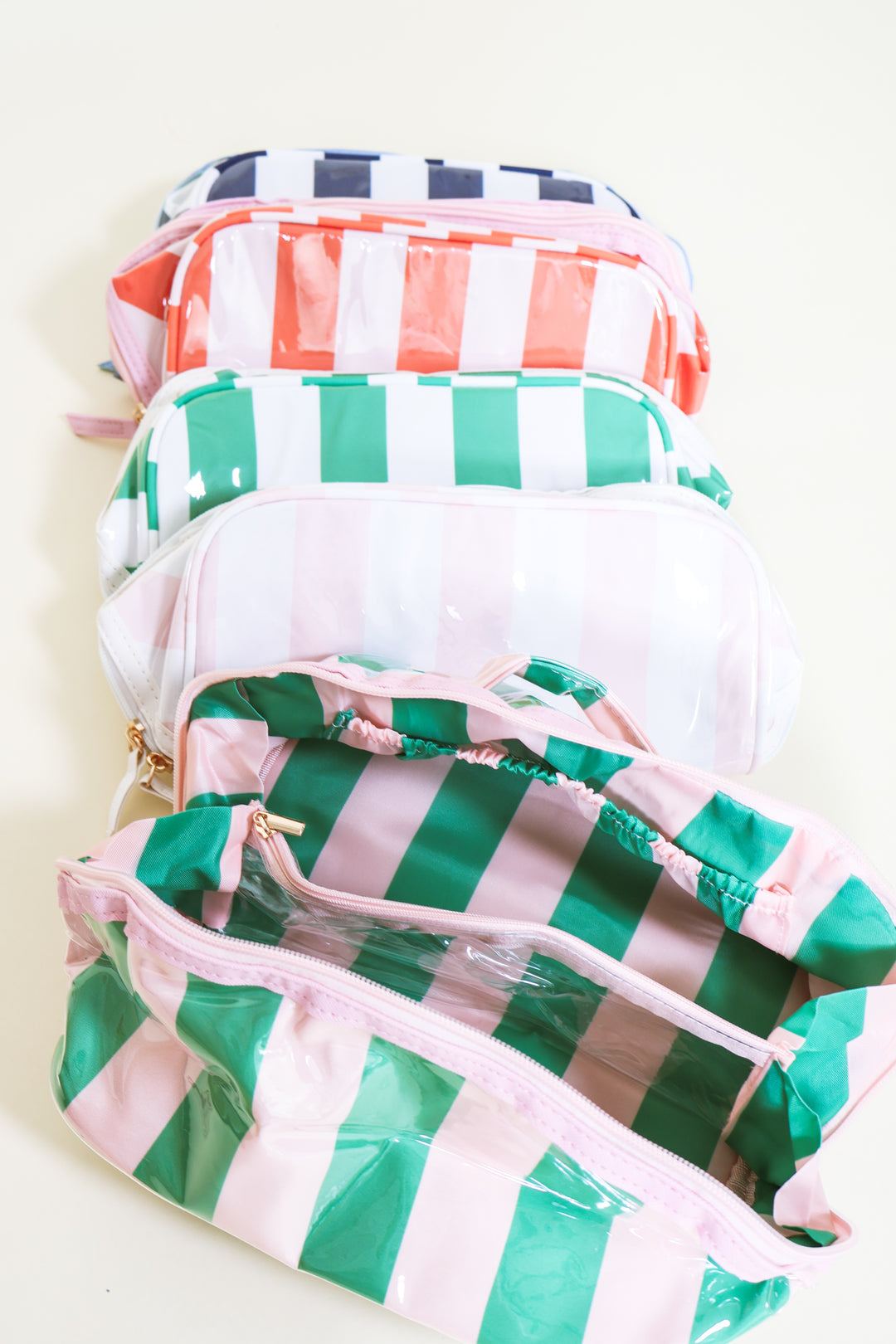 Striped Travel Toiletry Bag