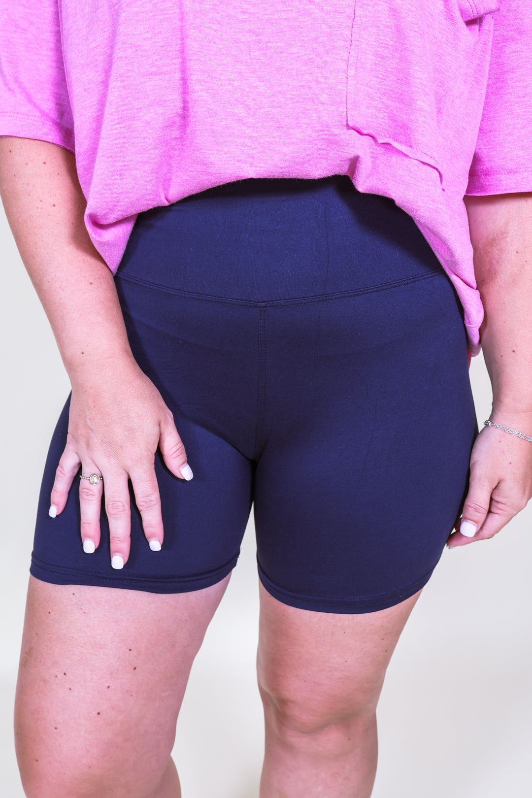 Buttery Soft Biker Shorts - Navy