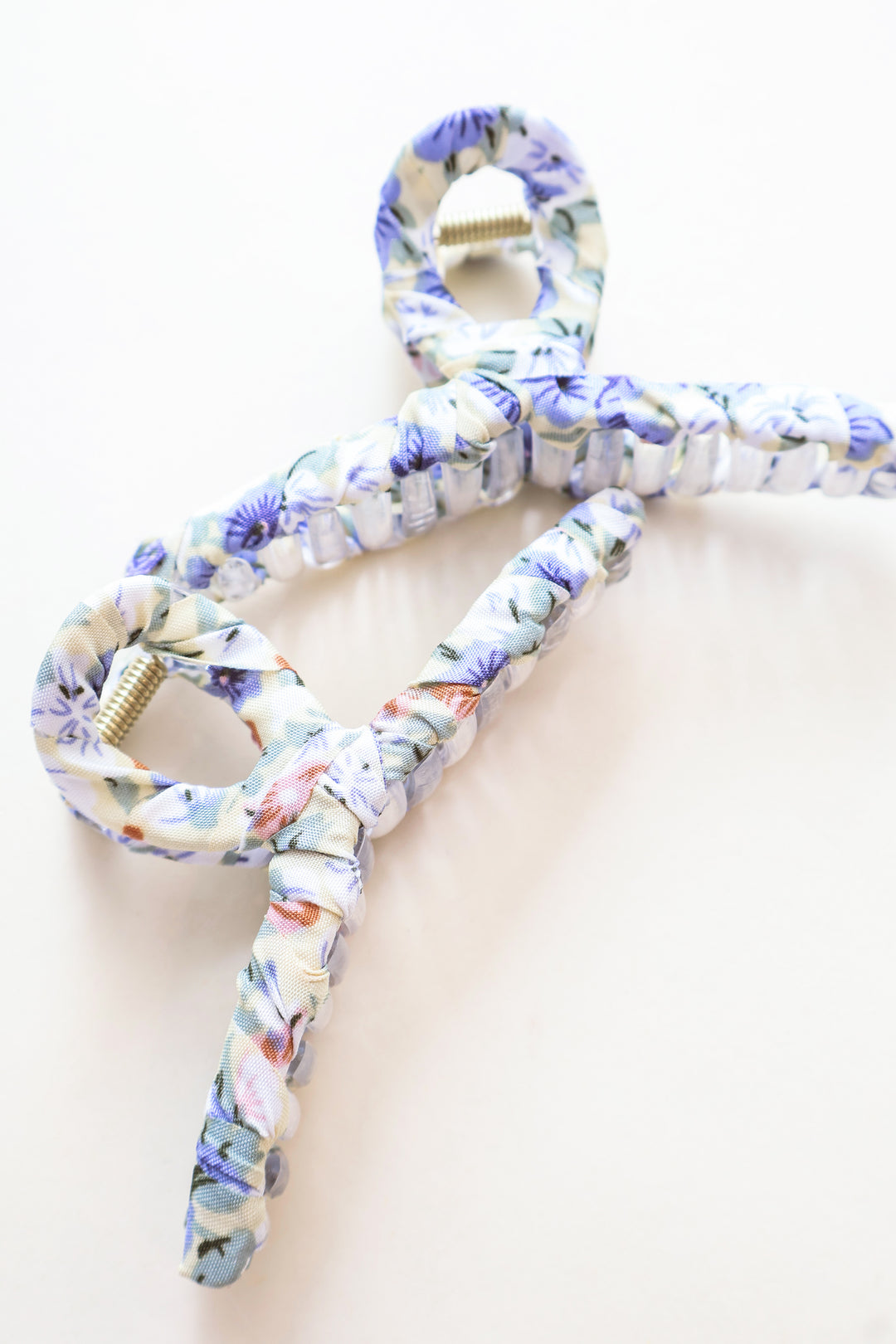 Floral Wrapped Hair Claw Clip - Yellow