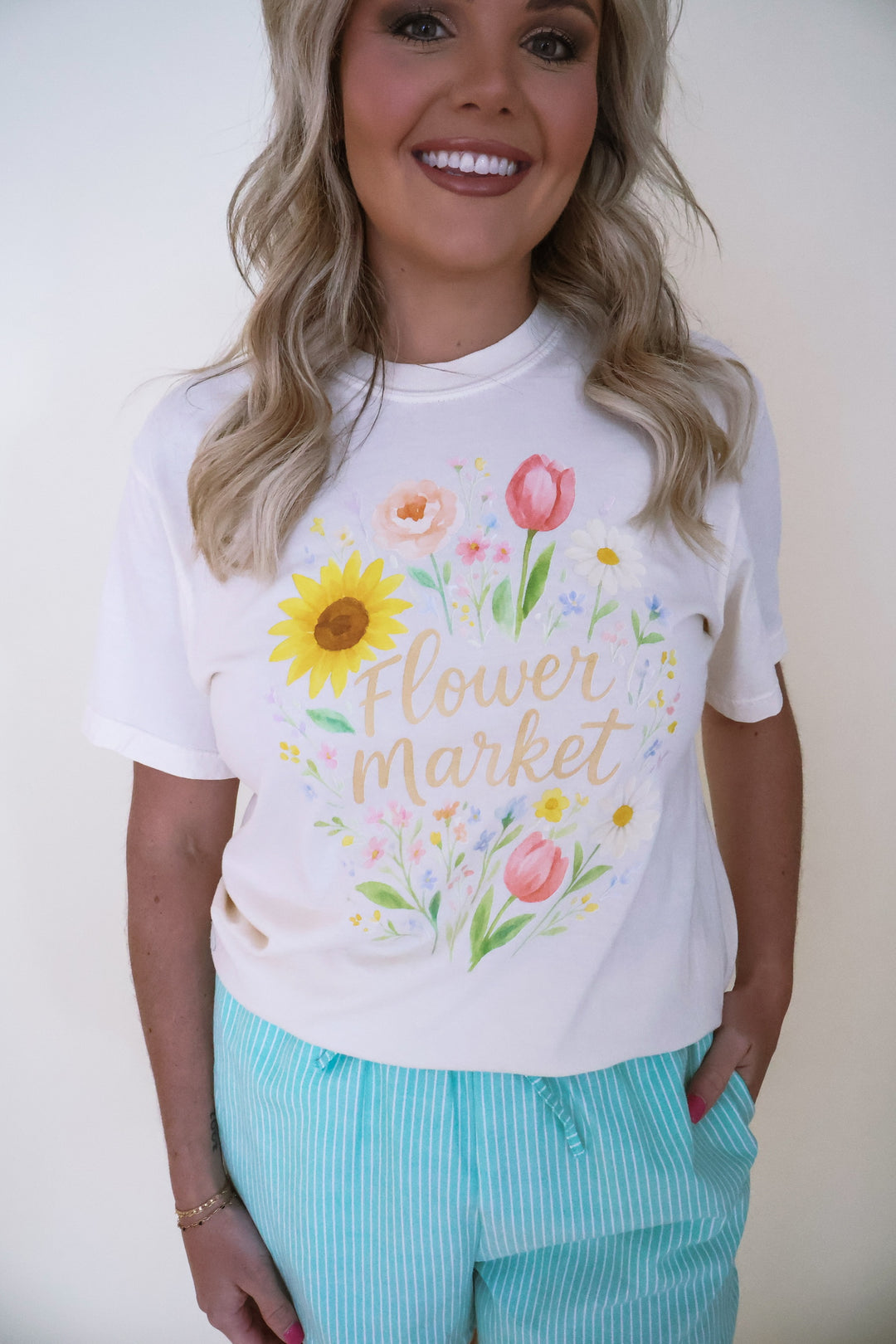 Flower Market Tee - Ivory