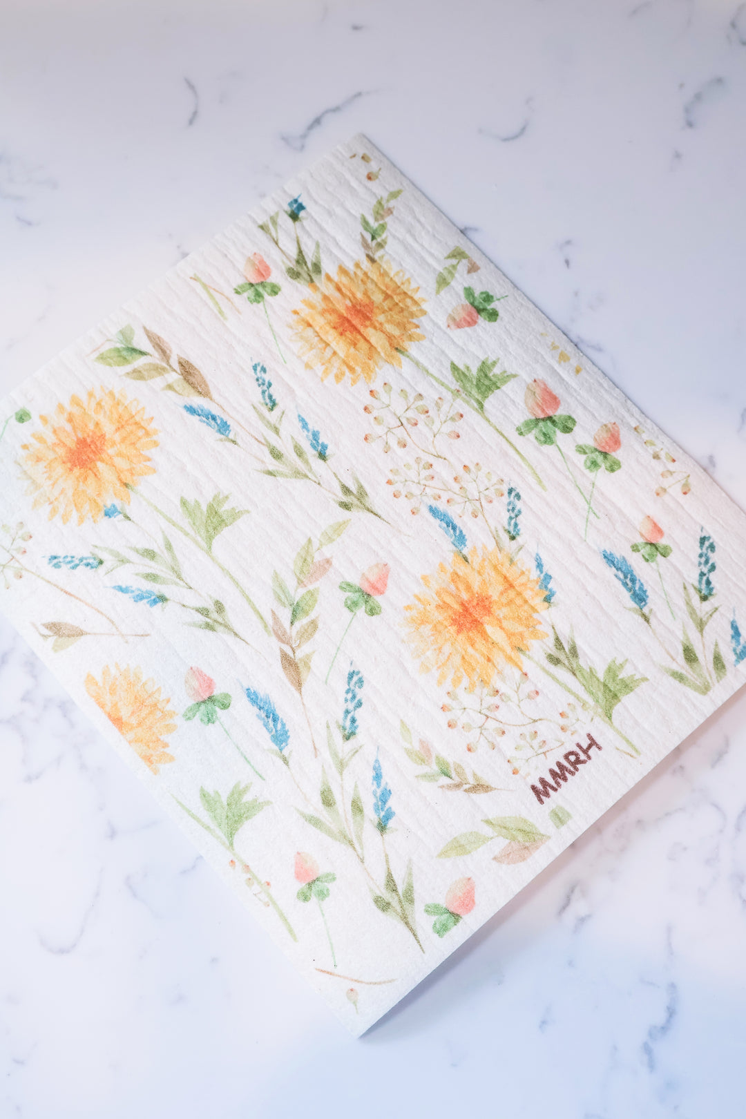 Swedish Dish Cloth - Yellow Bloom