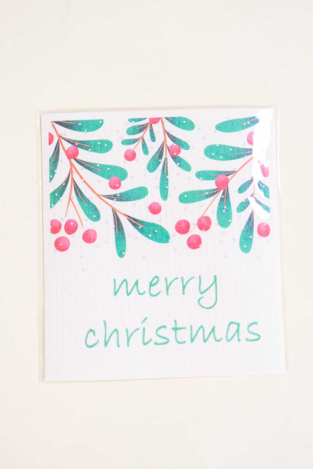 Christmas Swedish Dish Cloth - Holly Christmas