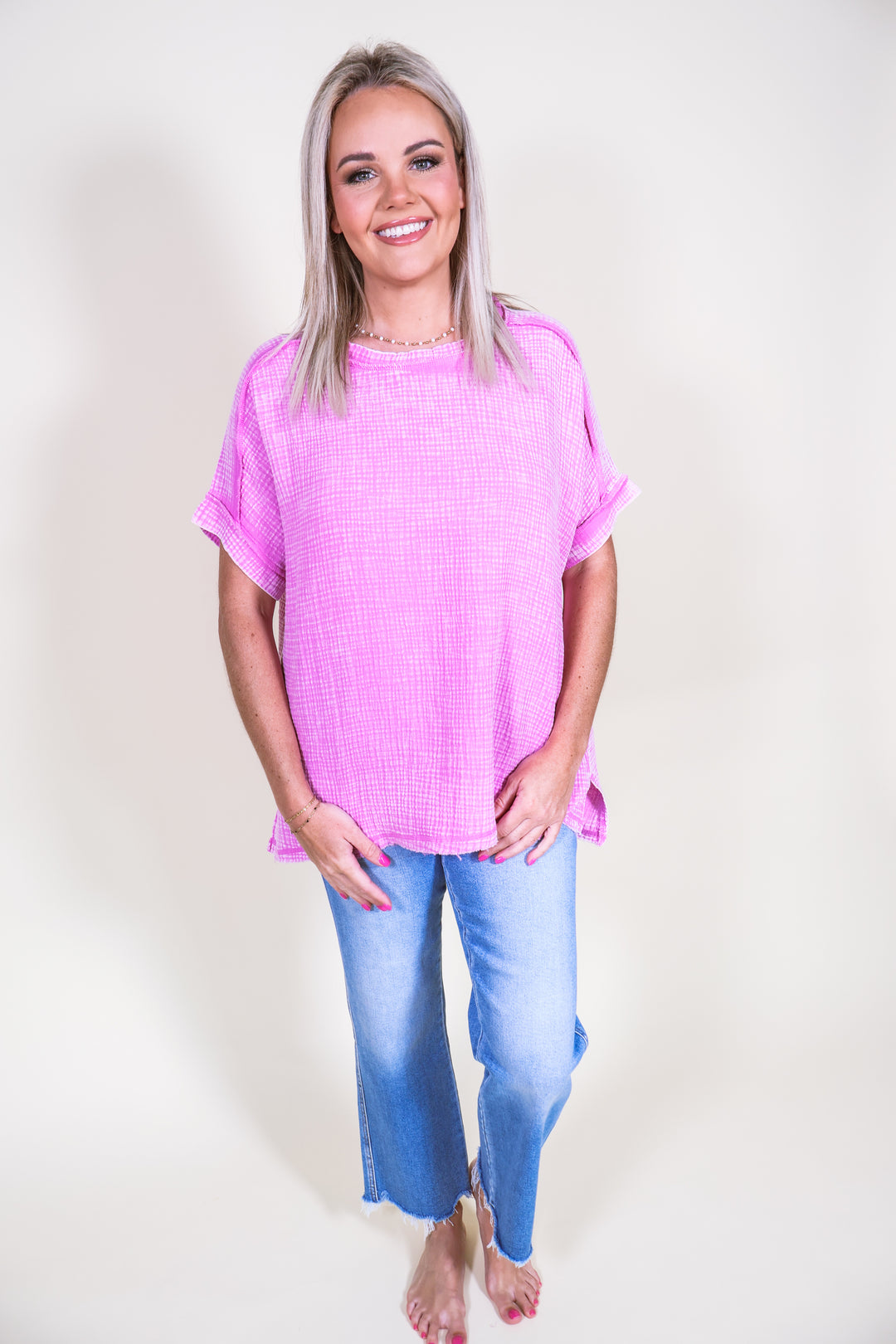 The Drift Top - Bright Mauve