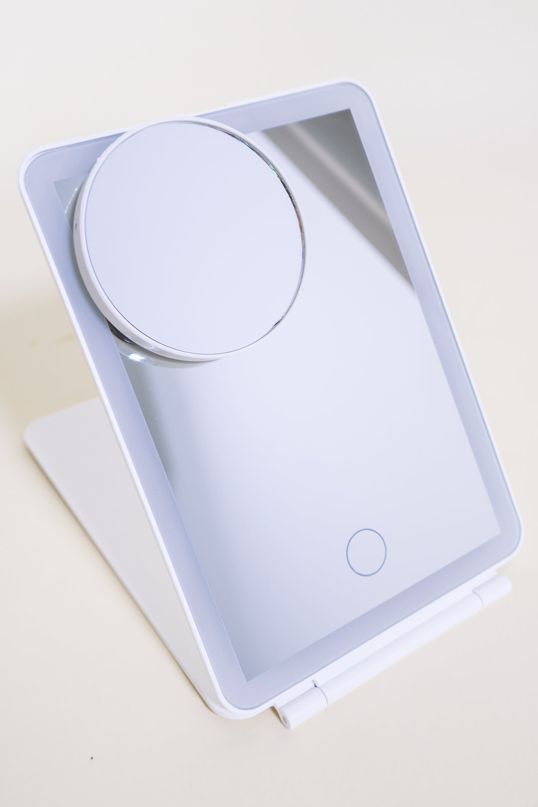 Lighted Travel Makeup Mirror - White