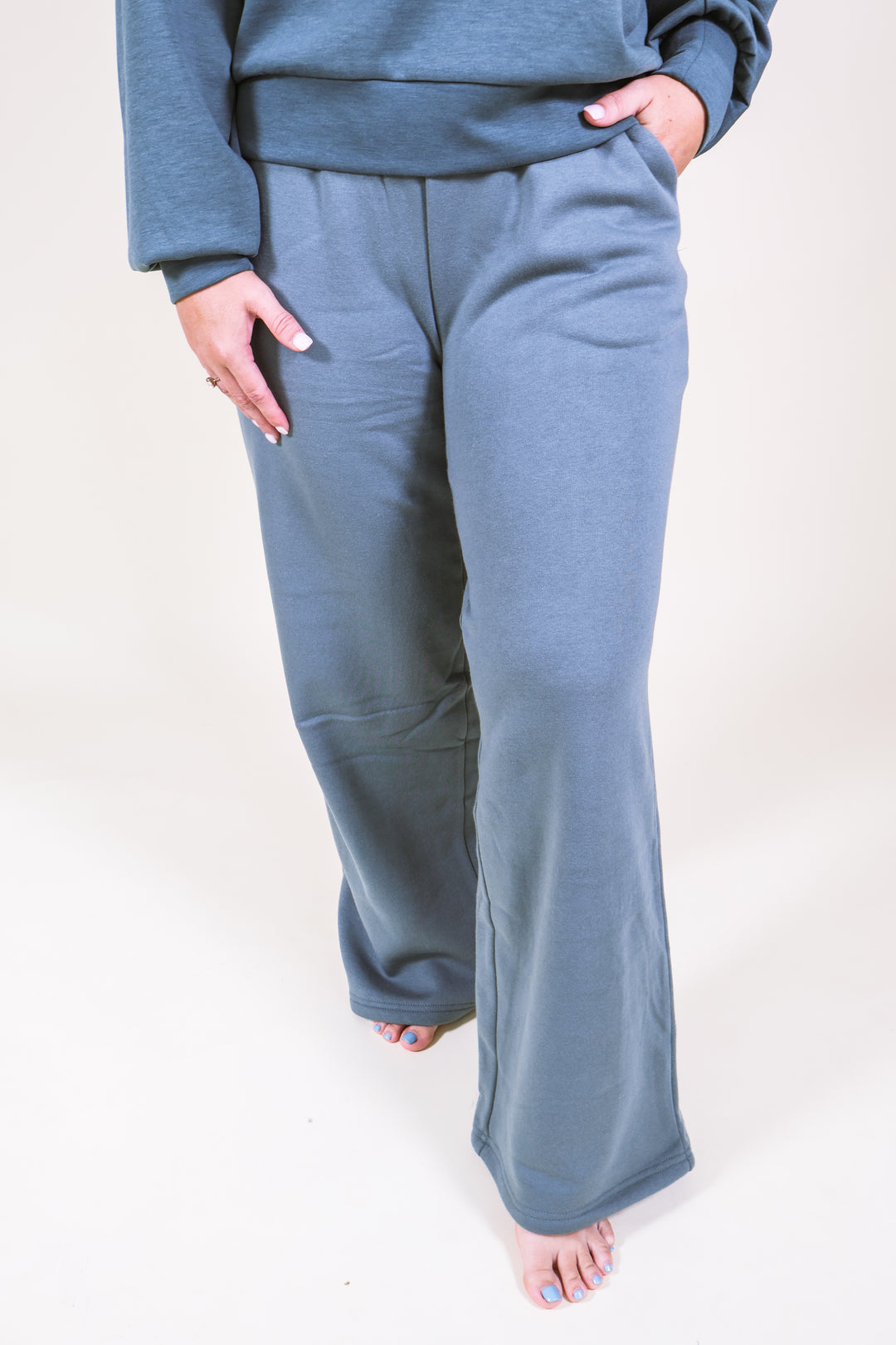 Fleece Pants With Pockets - Ash Jade