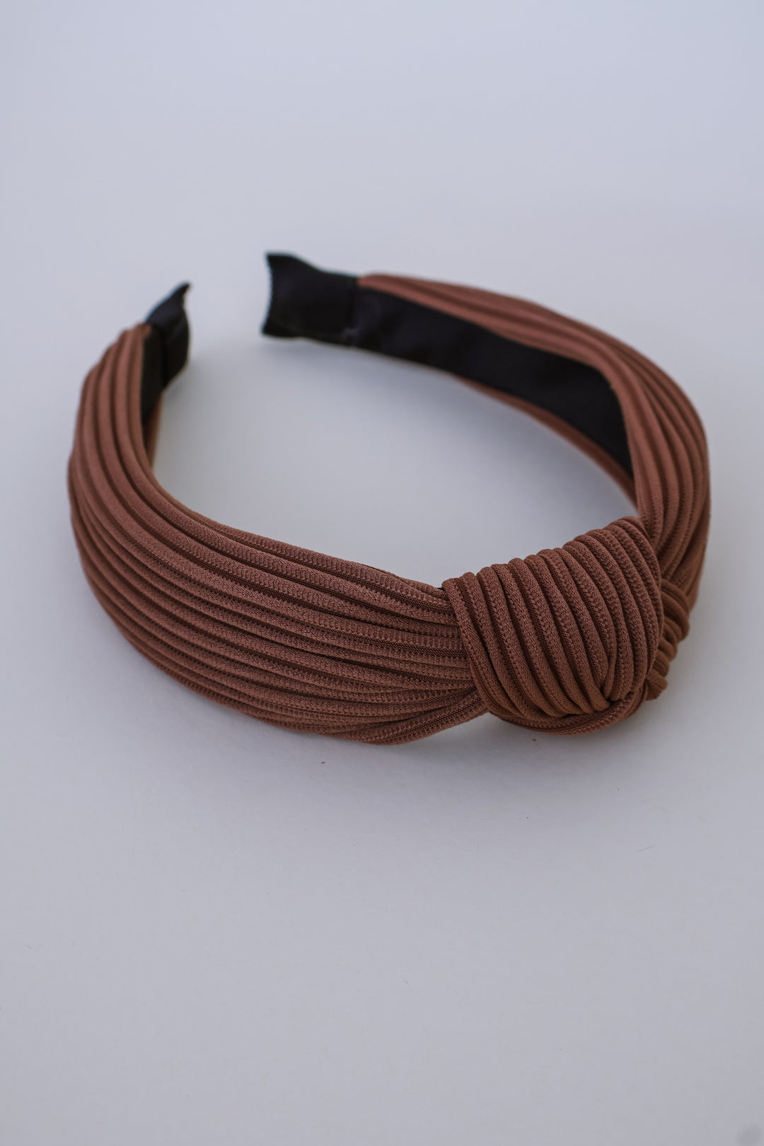 Kora Knit Knotted Headband - Brown