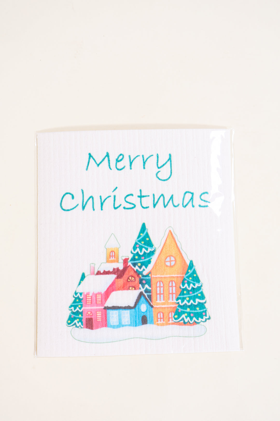 Christmas Swedish Dish Cloth - Christmas Village