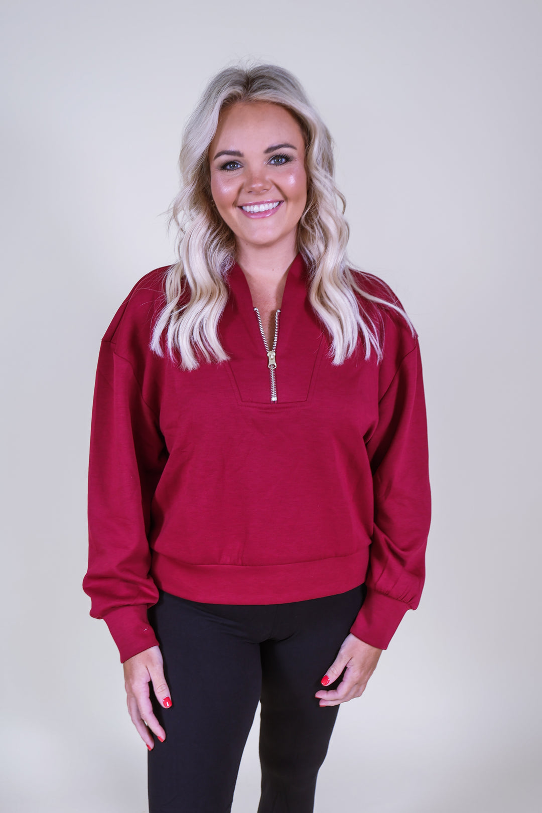 Scuba Half Zip Pullover - Cabernet