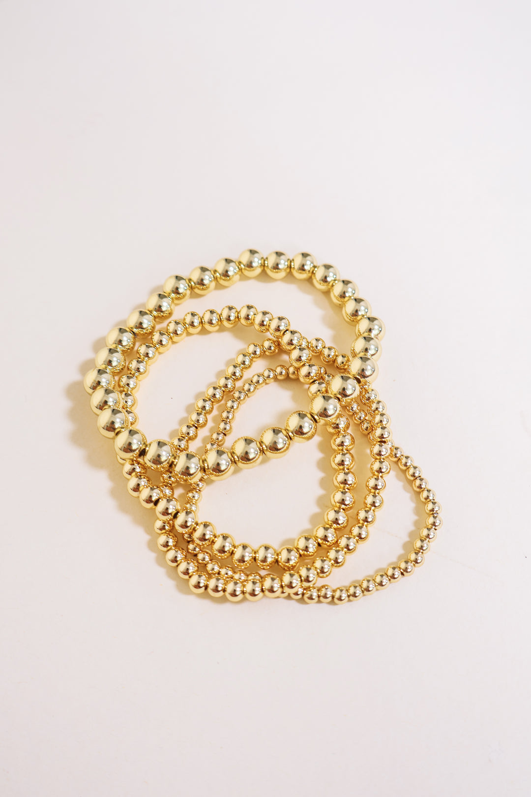 Bohemian Bead Bracelet Stack - Gold