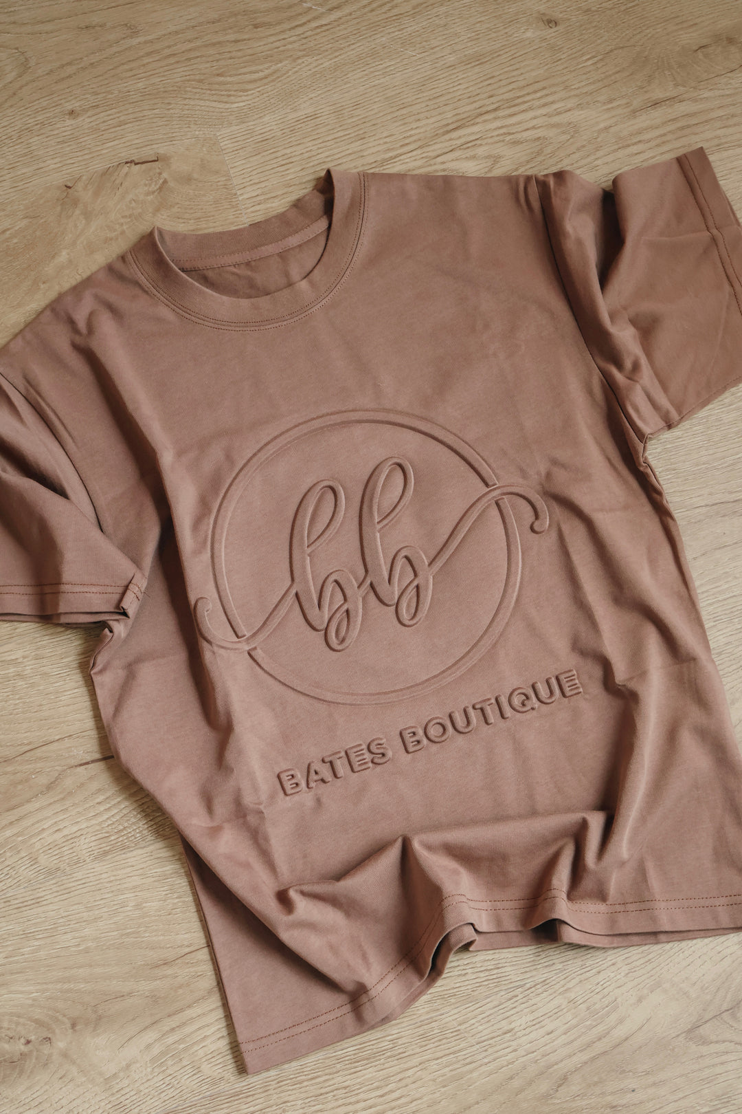 Bates Boutique Embossed Tee - Brown