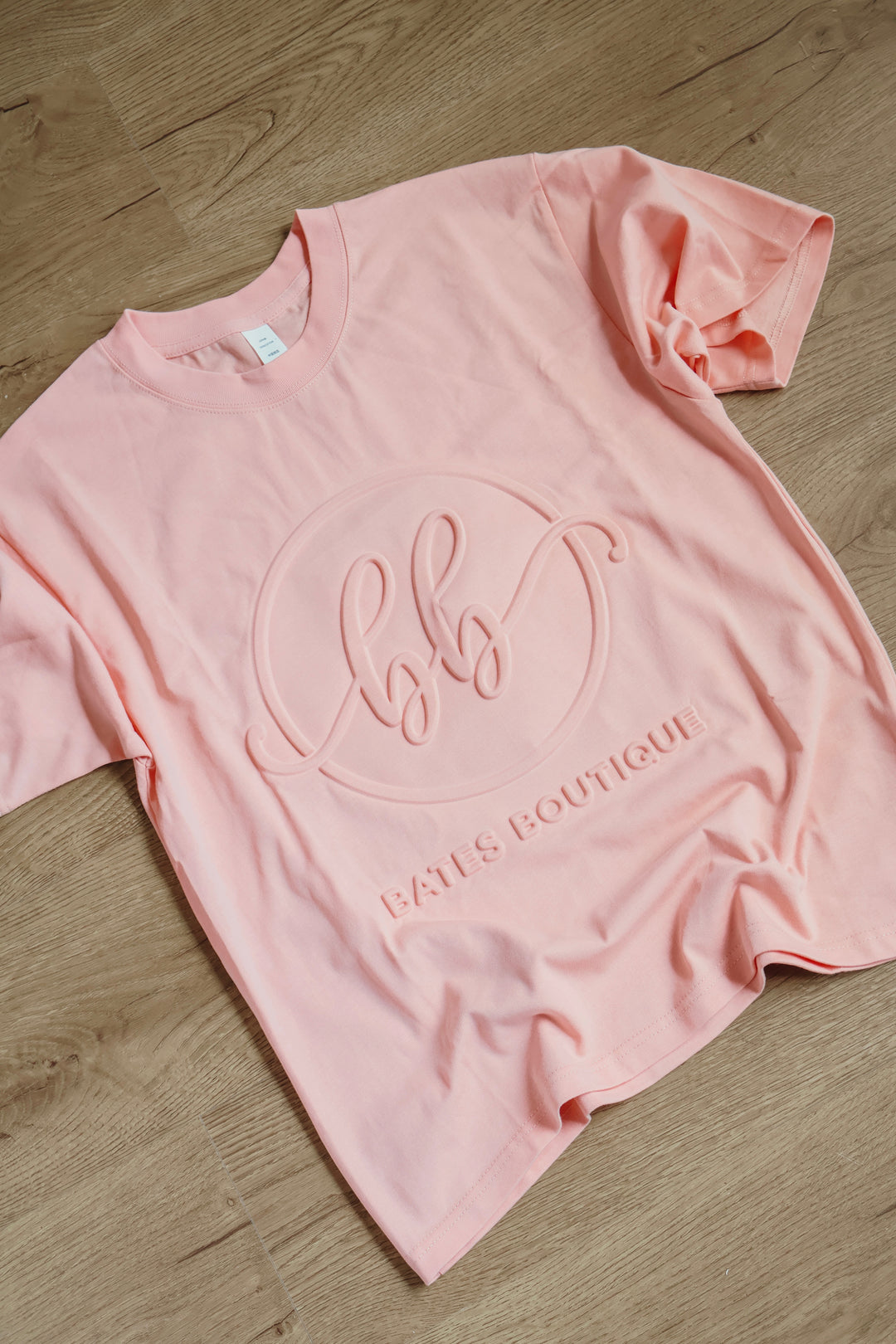 Bates Boutique Embossed Tee - Pink