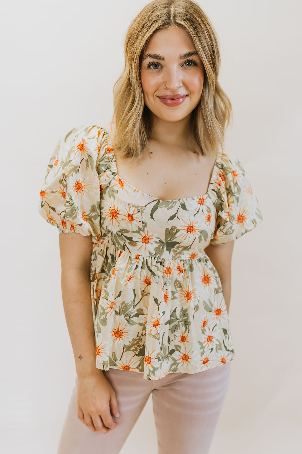 Evva Floral Babydoll Top – Bates Boutique