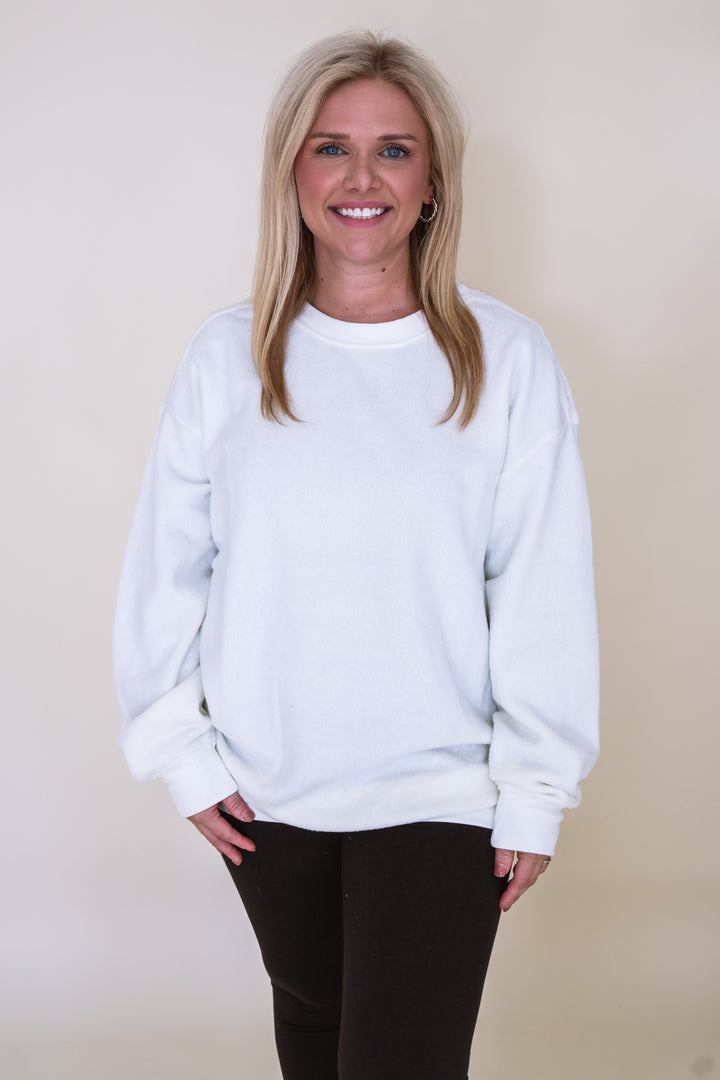 Olly Oversized Casual Sweatshirt - Buttercream