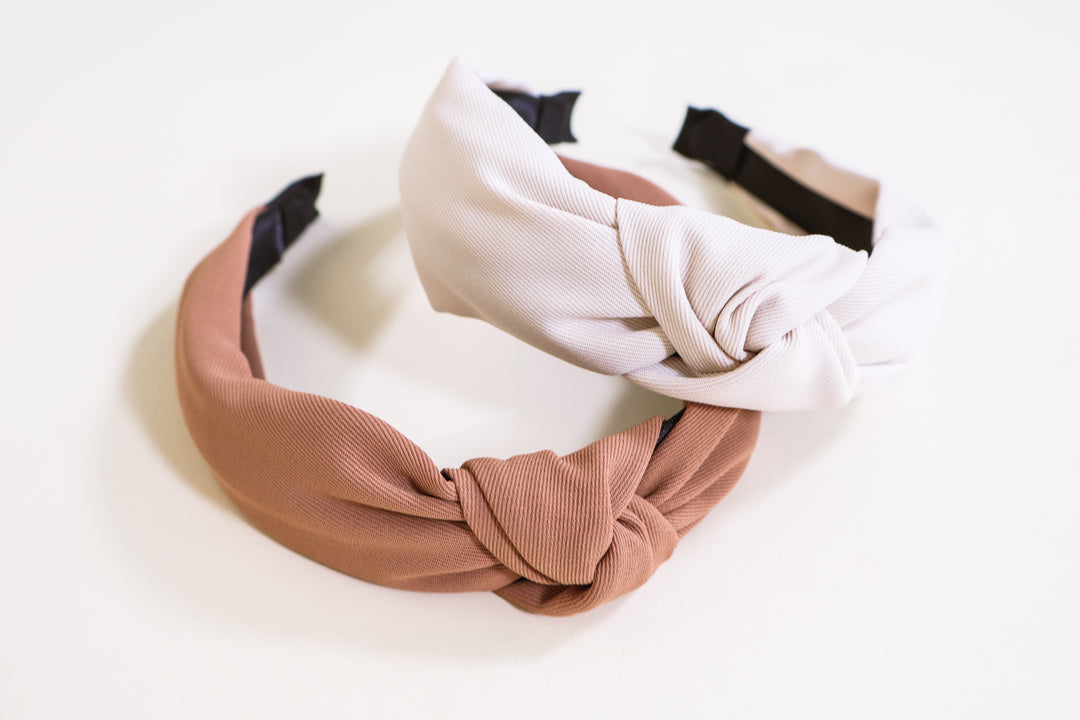 Knit Knotted Headband - Beige