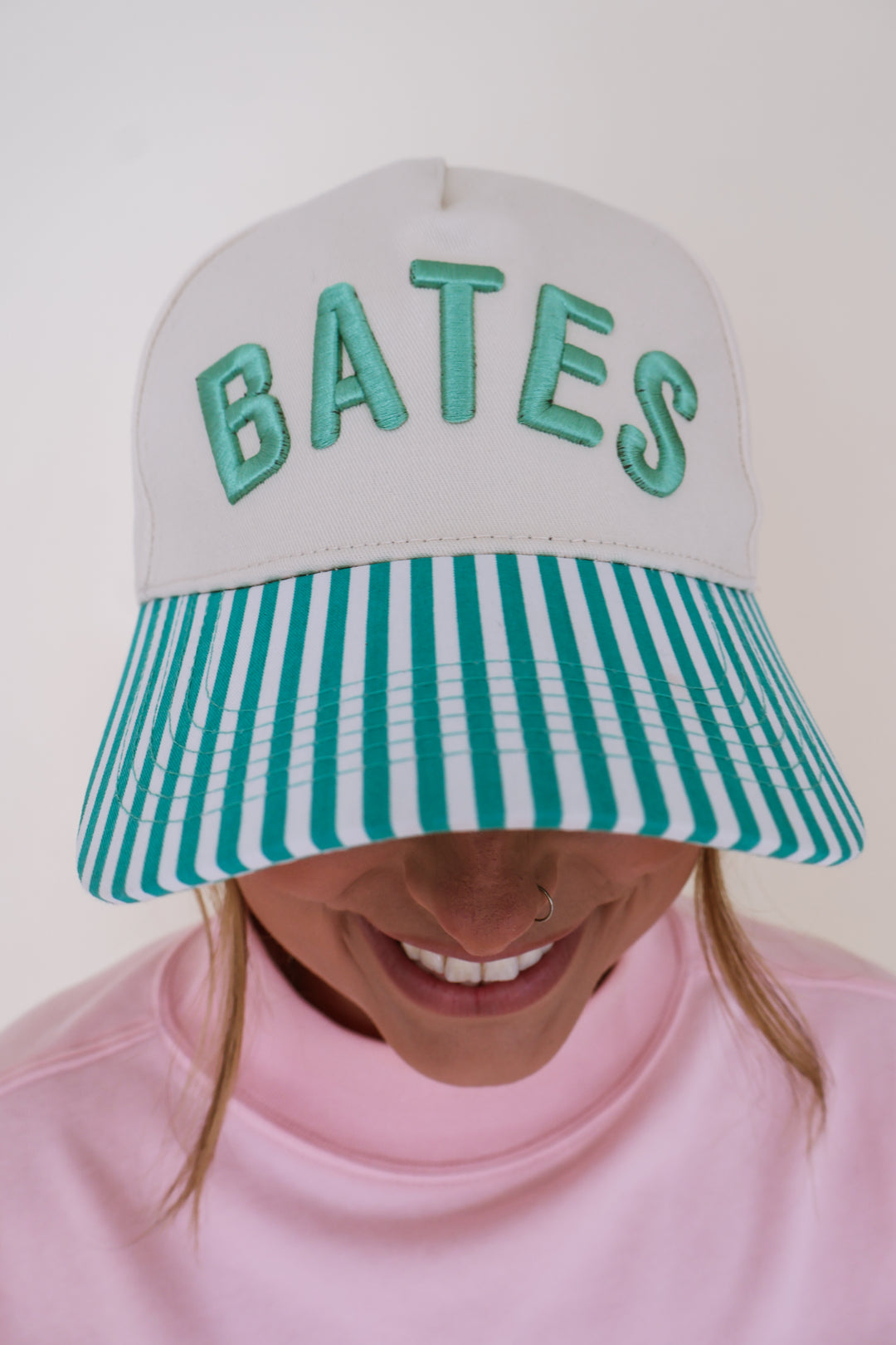Bates Puff Embroidered Trucker Hat - Green