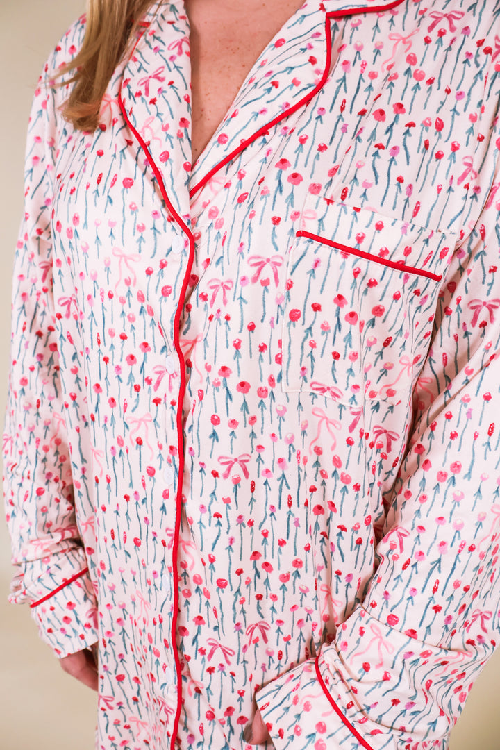 Spring Flowers Sleep Dress - Pink