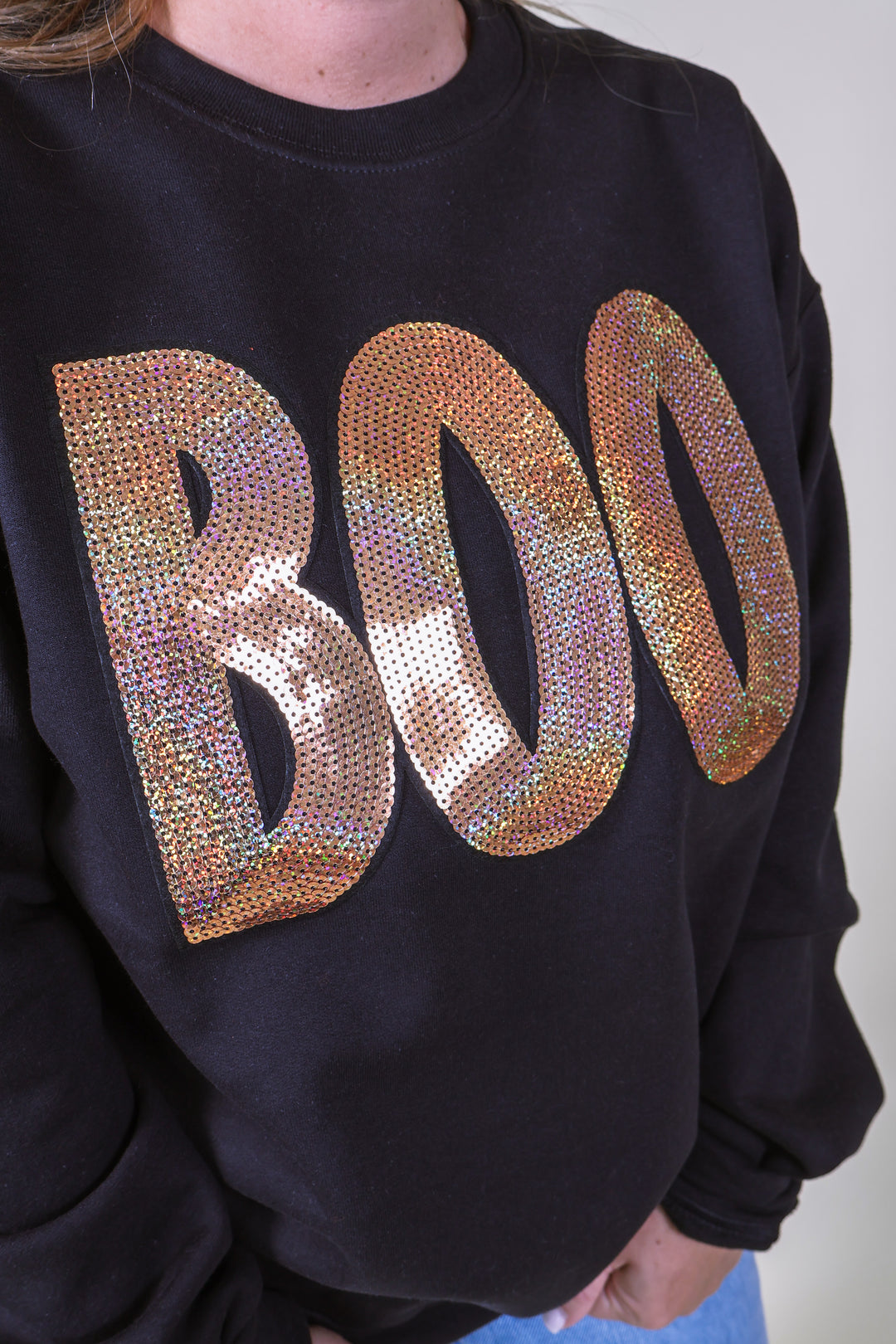 Boo Patch Sweatshirt - Black