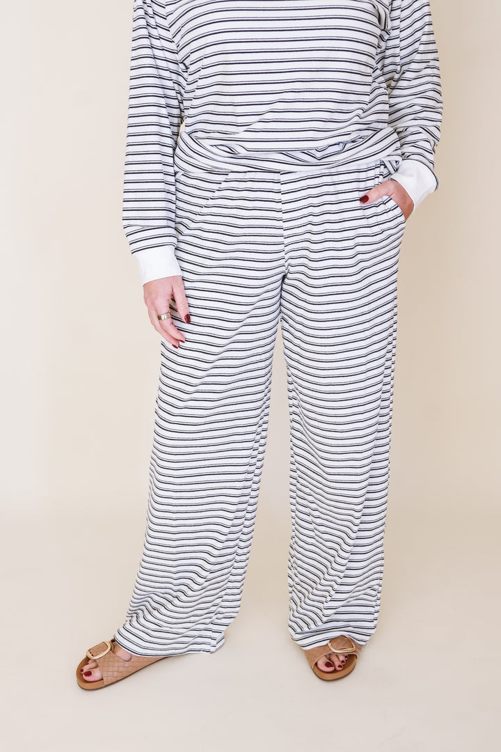 Secrets Striped Sweatpants - White