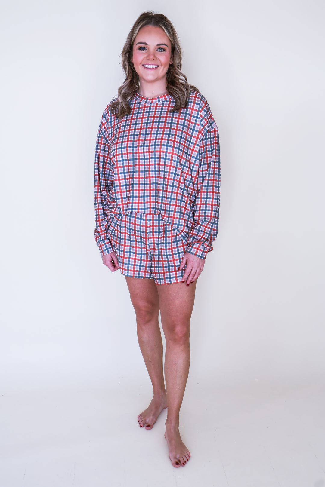 Plaid Holiday Cozy Set - Red/Green