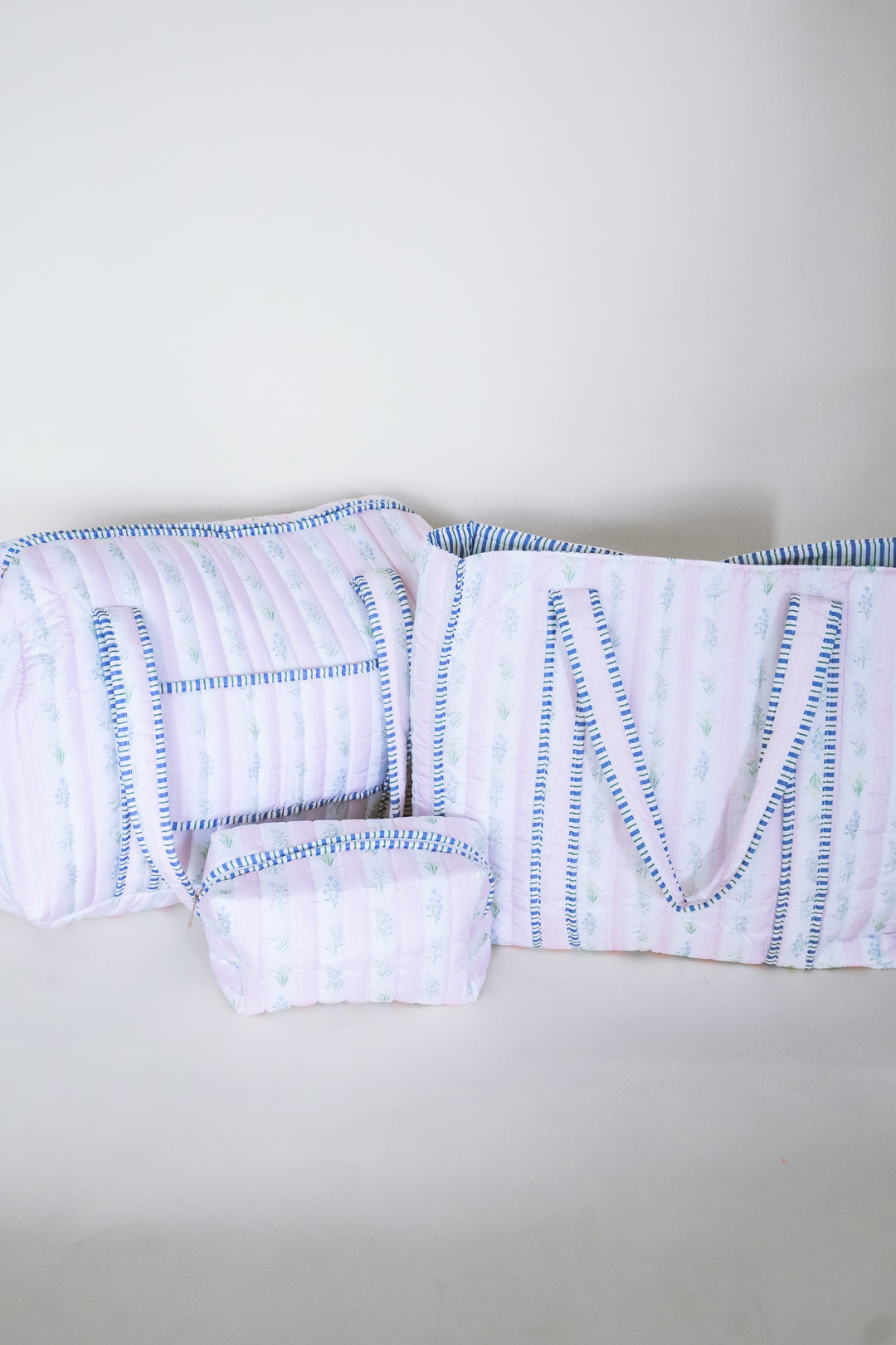 EXCLUSIVE Floral Cotton Quilted Tote Bag - Pink