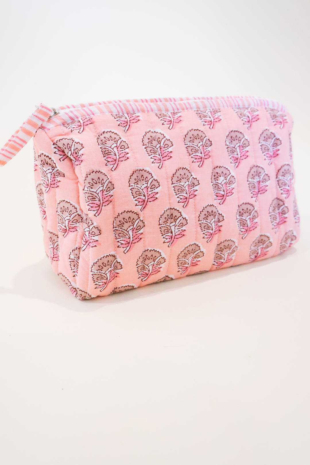 Layla Quilted Cosmetic Pink 10x6x5