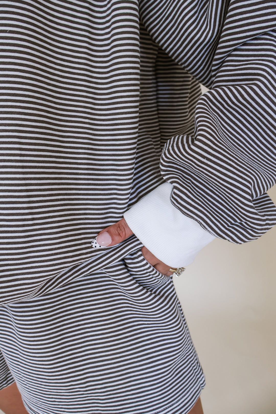 The It Girl Striped Set - Brown