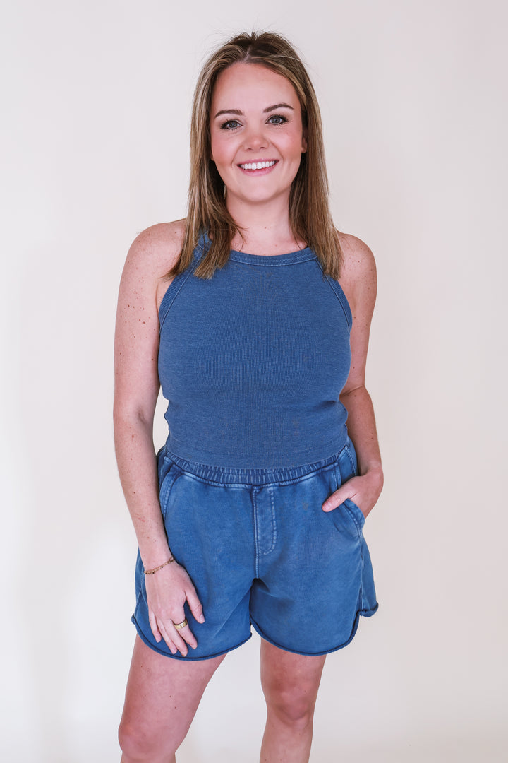 In Love Short Set - Navy Denim