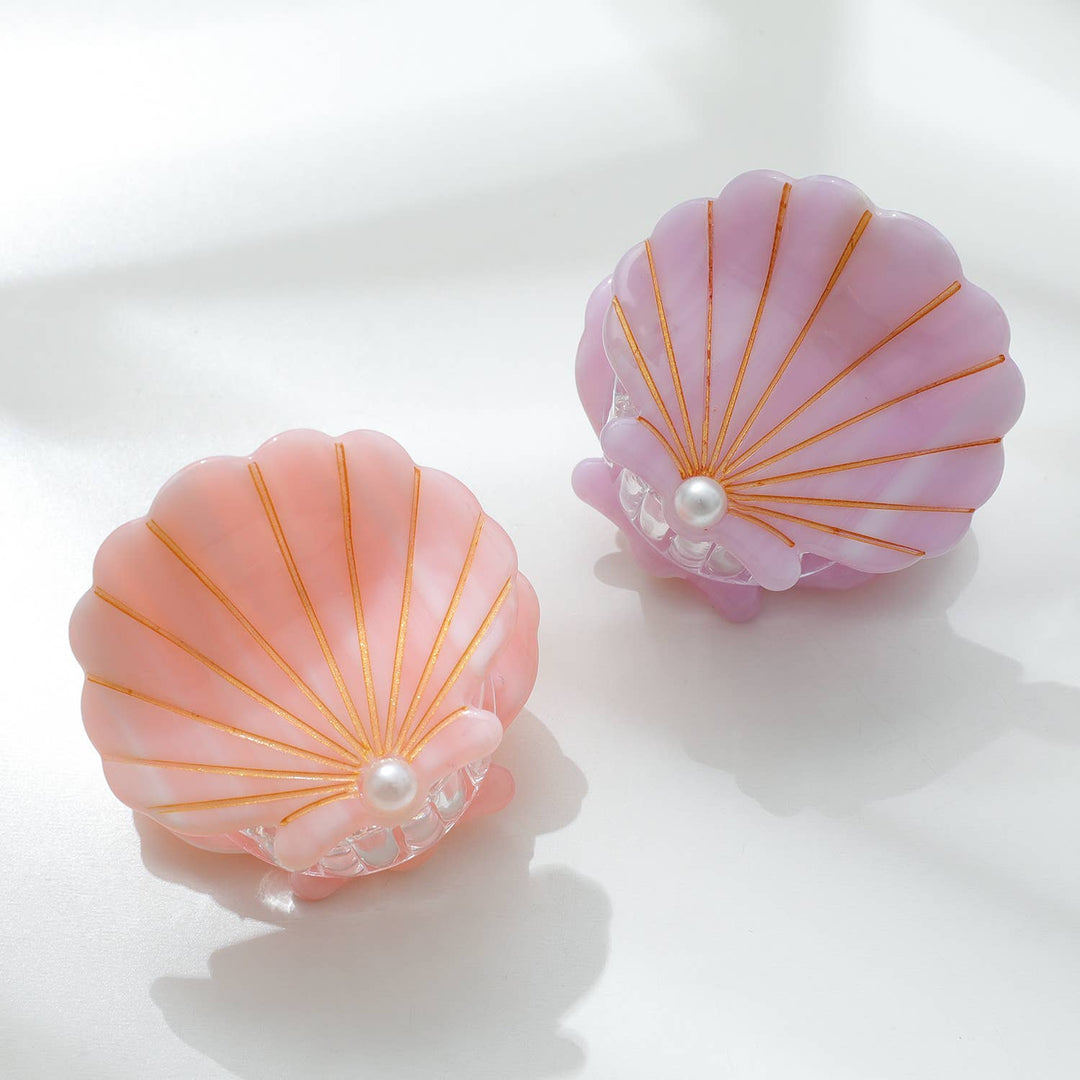 Pearl | Seashell with Pearl Claw Clip