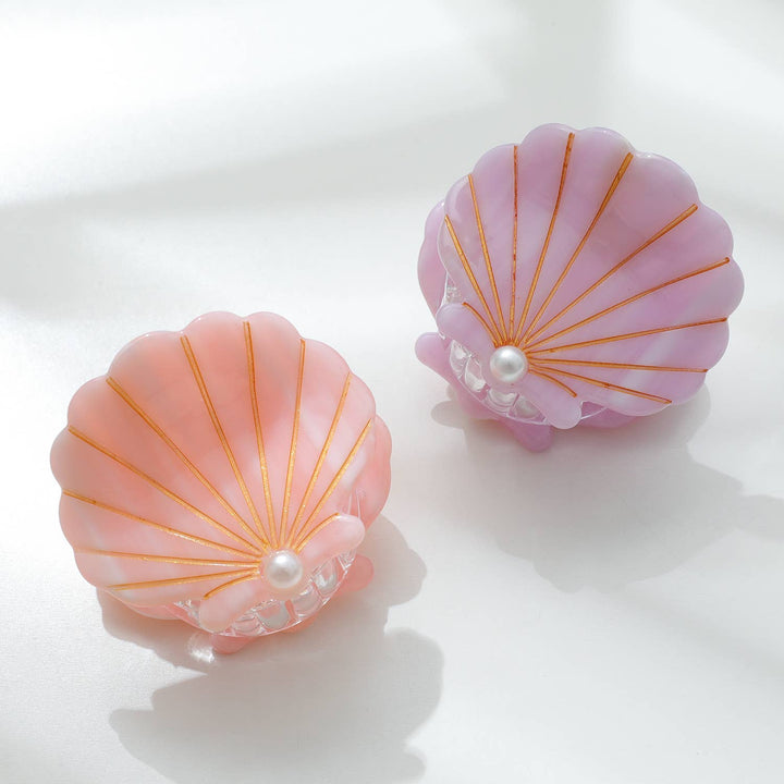 Pearl | Seashell with Pearl Claw Clip