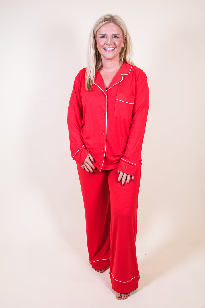 Slumber Party Pajama Set - Ruby
