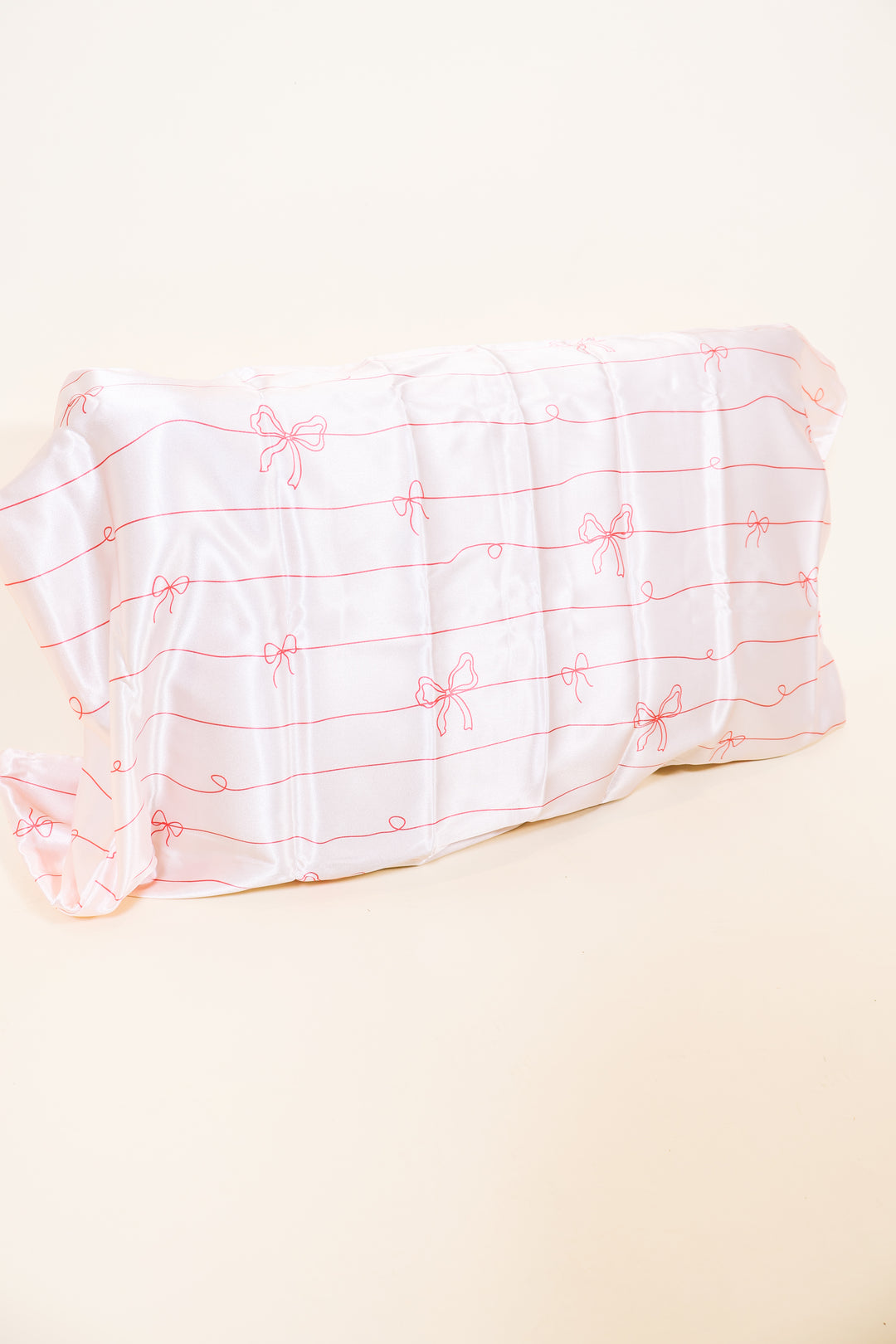 Holiday Bow Satin Pillowcase