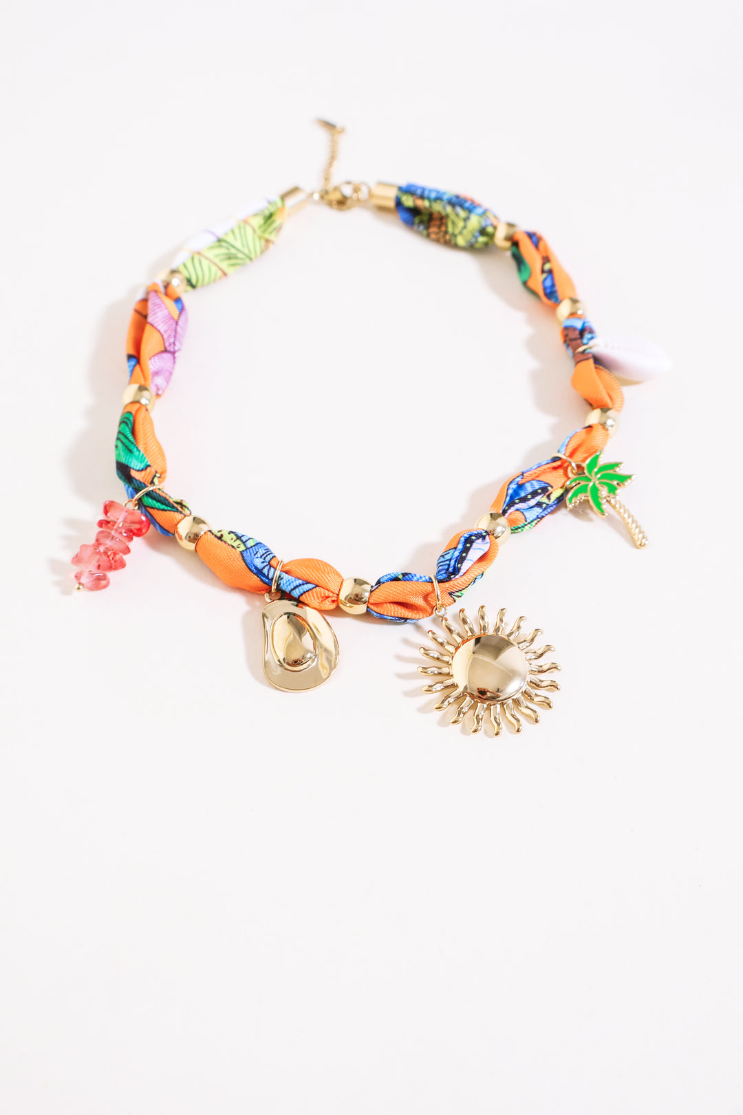 Tropical Bandana Necklace - Blue