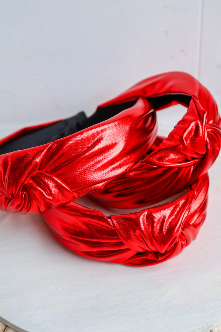 Red Metallic Headband