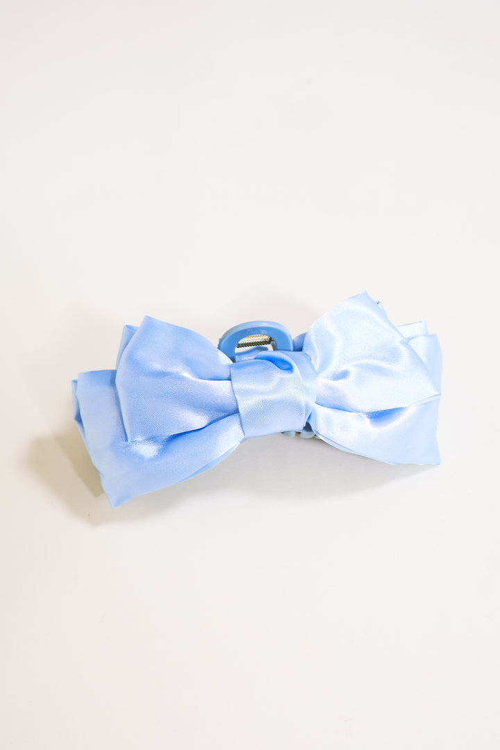 Double Bow Hair Claw - Blue