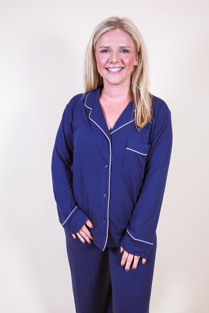 Slumber Party Pajama Set - Navy