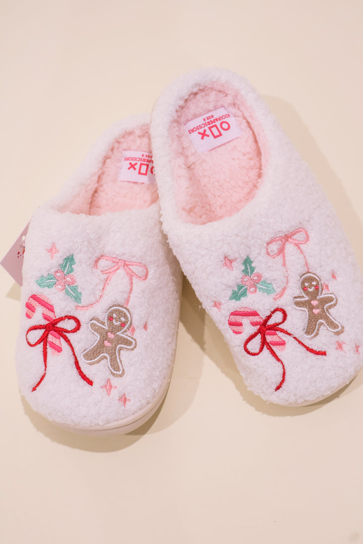 Christmas Sweets Slippers - Gingerbread Bows