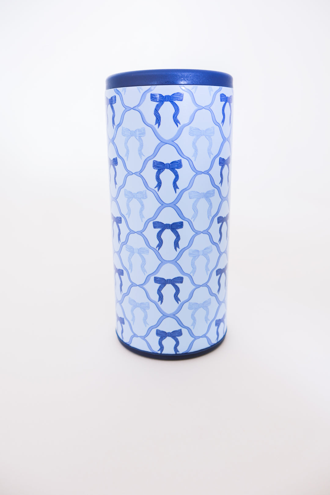 Slim Can Cooler - Blue Coquette Bows
