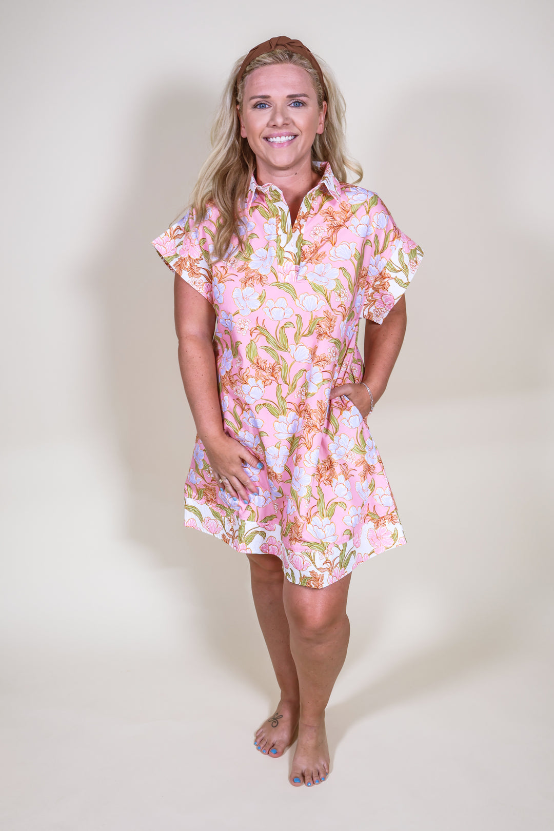 Equal Parts Floral Dress - Pink