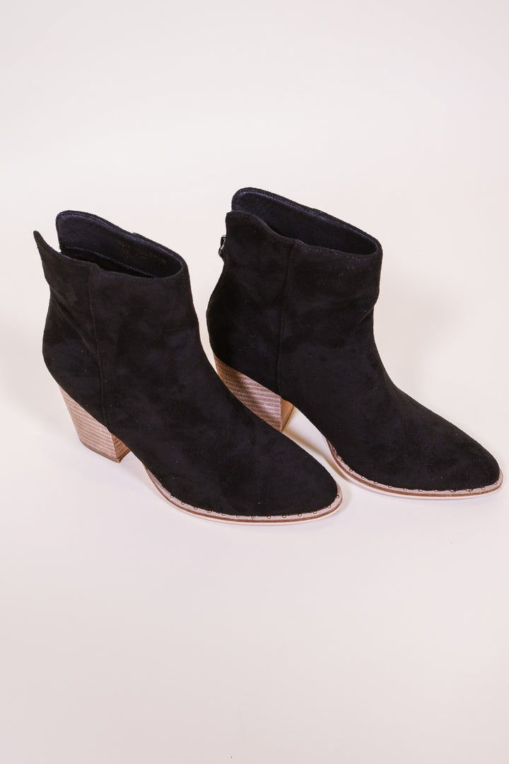 Harvest Moon Suede Booties - Black
