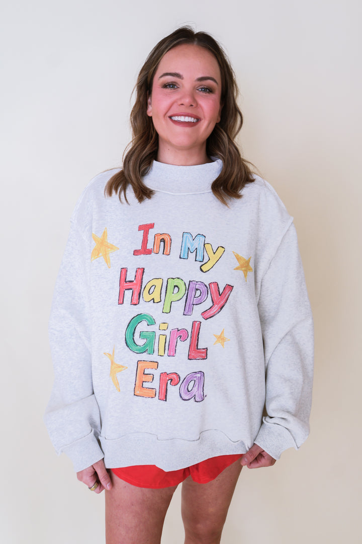 In My Lucky Girl Era Reversible Mock Neck Sweatshirt