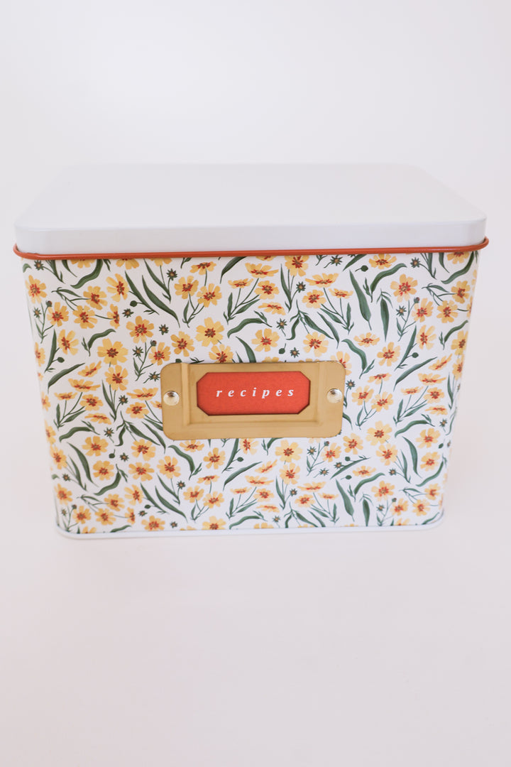 Goldenmane Tin Recipe Box