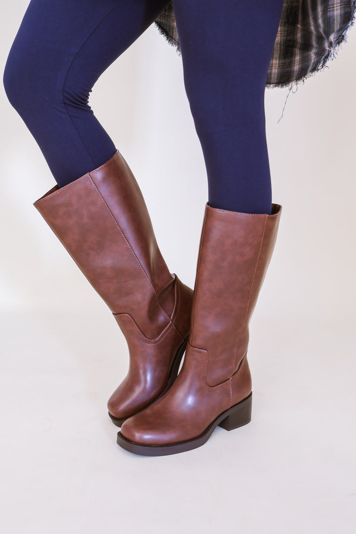 Belvin Tall Boots - Cognac