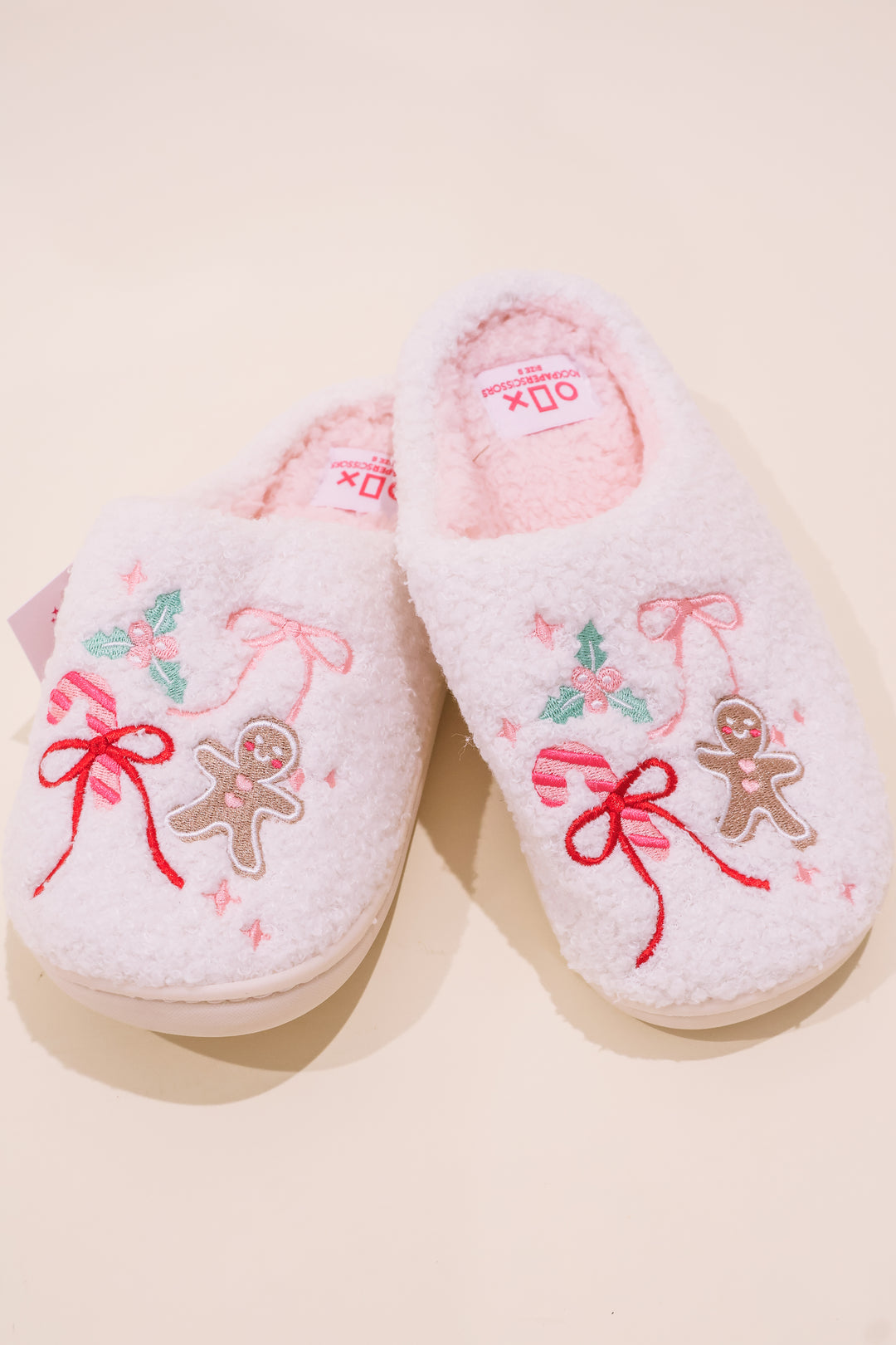Christmas Sweets Slippers - Gingerbread Bows