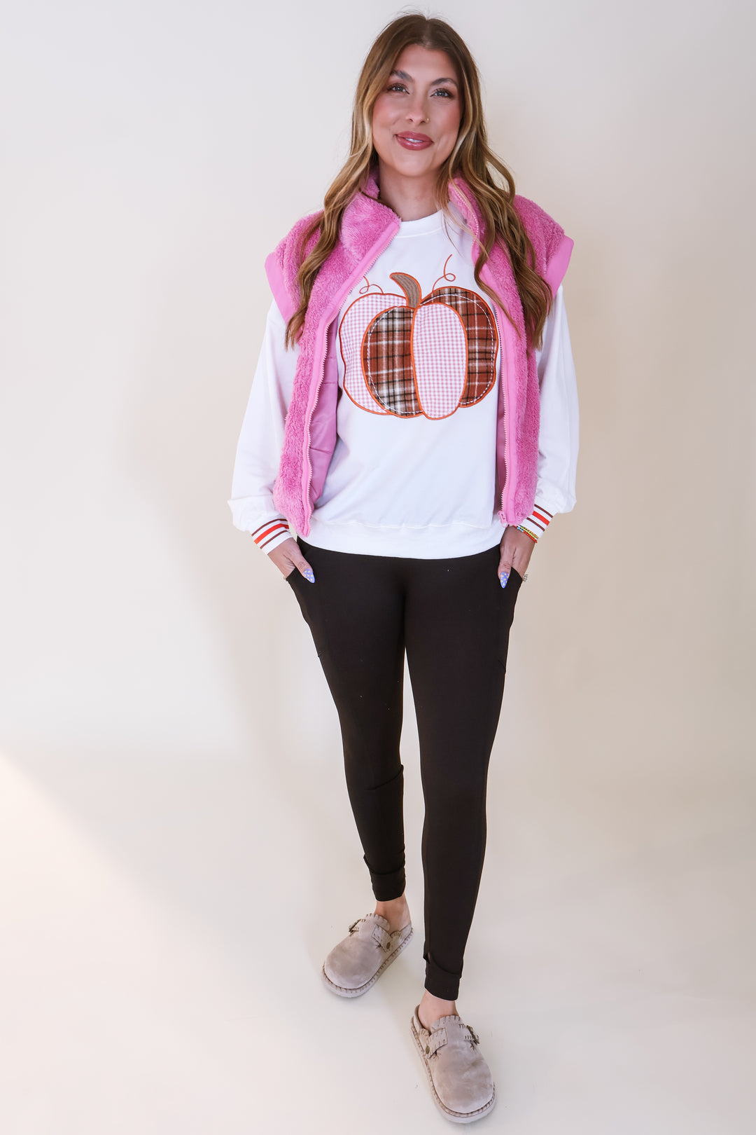 Cozy Sherpa Puffer Vest - Pink