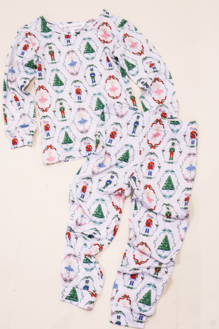 Kid’s Nutcracker Waltz Long Sleeve Pajama Set