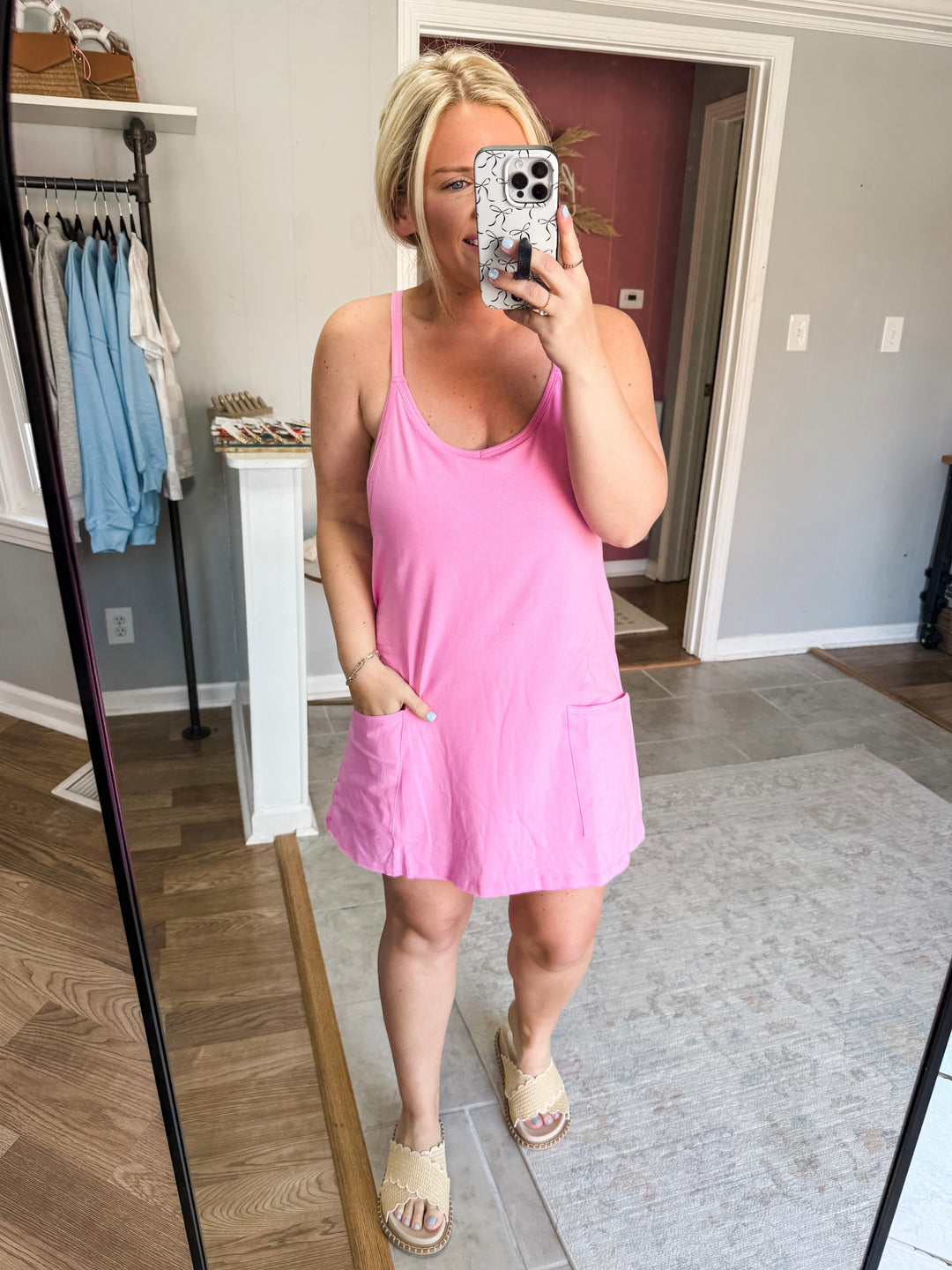 The Right Way Romper Dress - Candy Pink