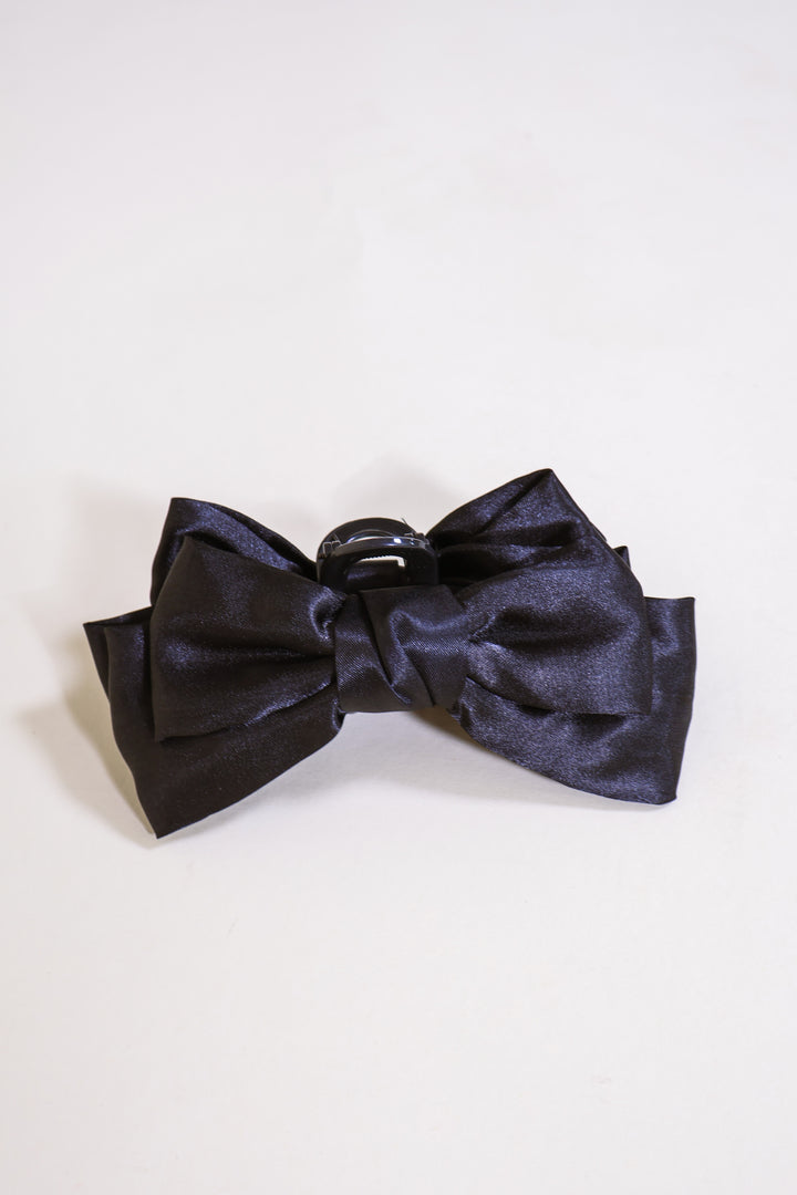 Double Bow Hair Claw - Black