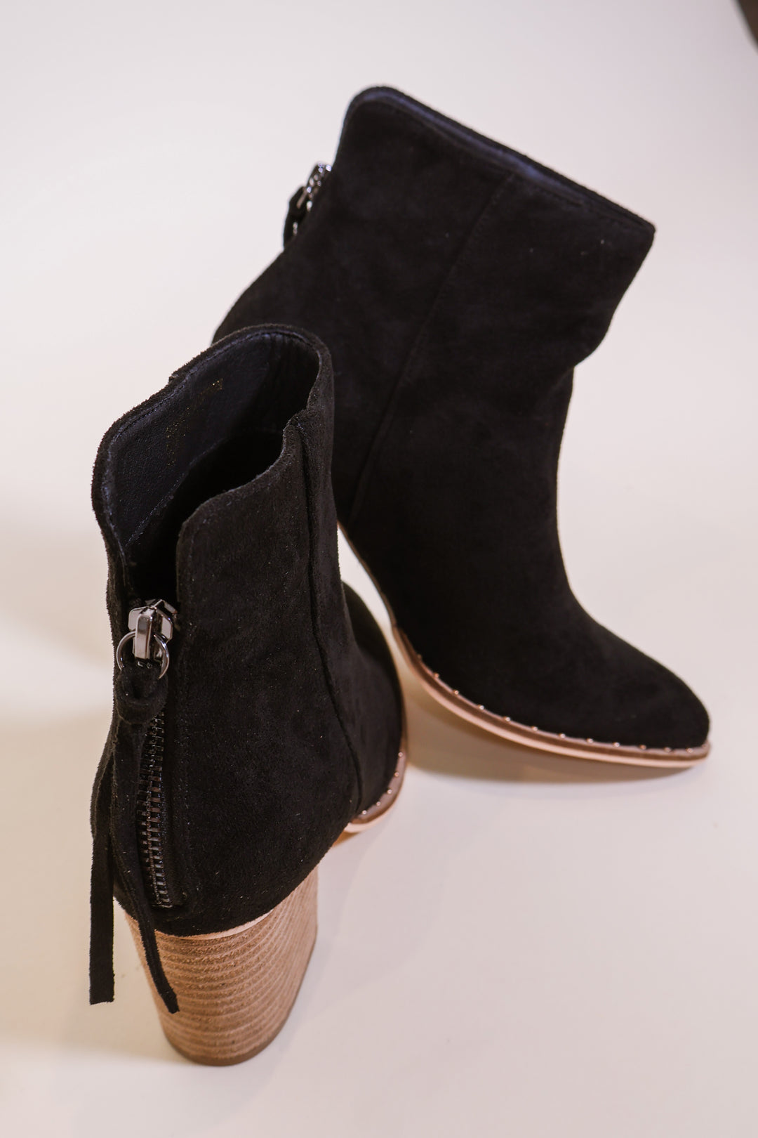 Harvest Moon Suede Booties - Black