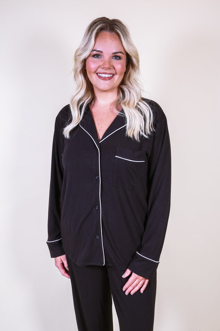 Slumber Party Pajama Set - Black