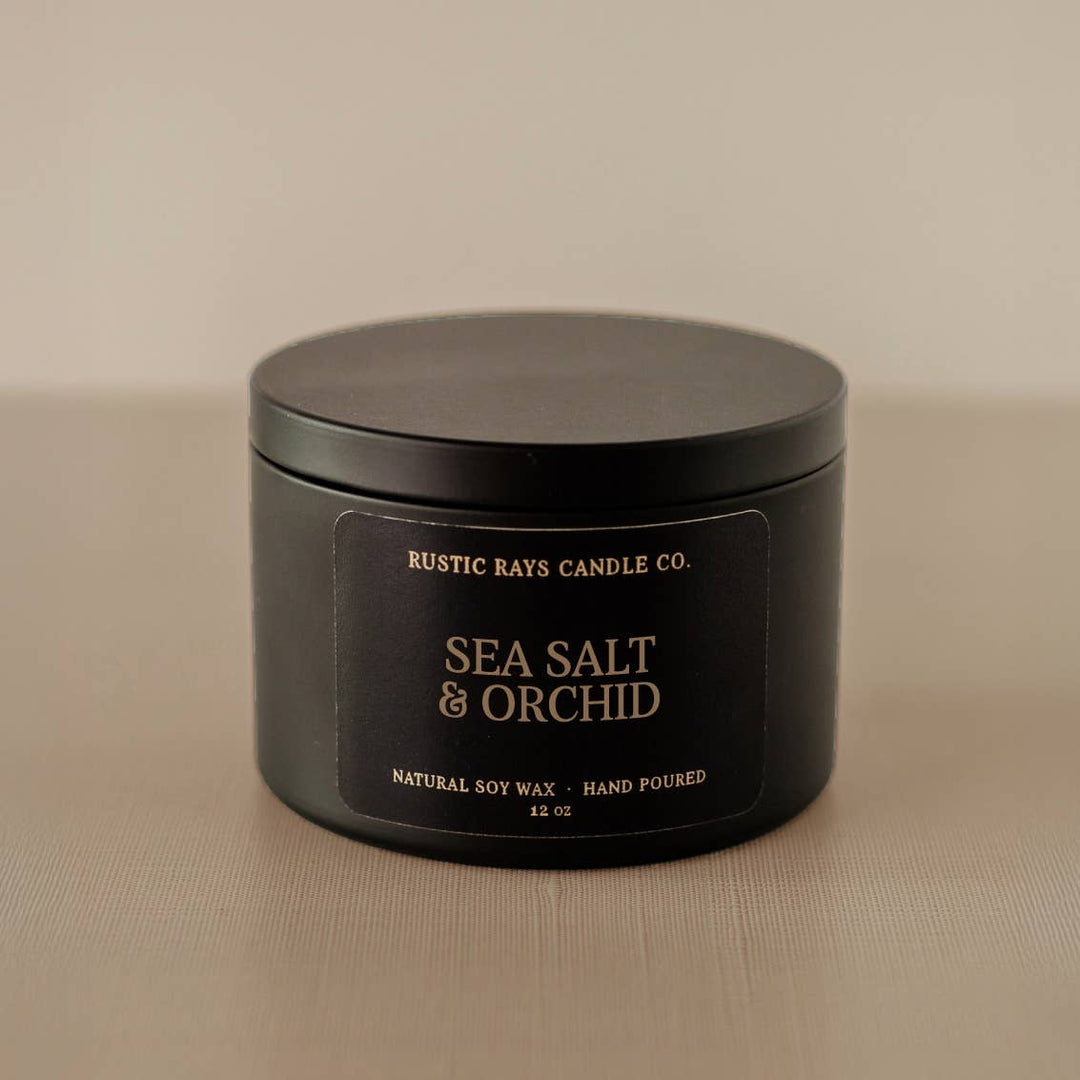Sea Salt & Orchid 12 oz Soy Candle - Home Decor & Gifts